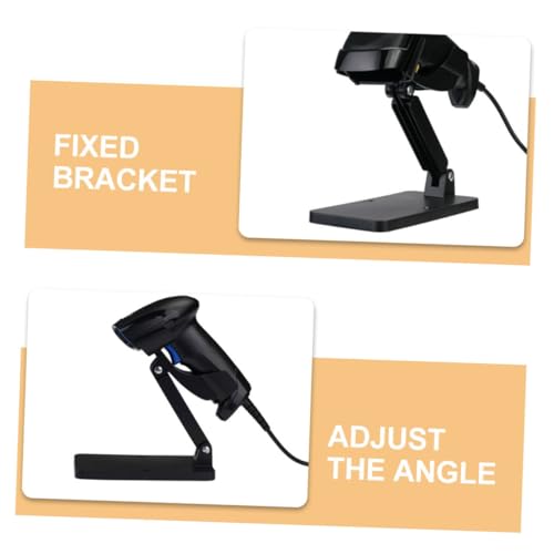 CAXUSD Scanning Device Holder Table Top Mic Stand Mic Holder for Desk Scanner Holders Scanner Stand for Desk Warehouse Scanner Holder Scanner Holder Mount Scanner Holder for Car Abs Black