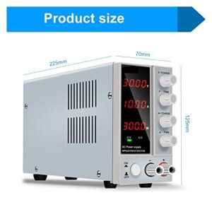 Adjustable DC Power Supply 30V 10A LED Digital Display Lab Power Supply 60V 5A Voltage Regulator 120V3A for Phone Repair(4Digits 120V 3A)