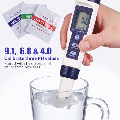 CHILDWEET Water Quality Tester Aquarium Water Tester Salt Tester for Saltwater Pool Handheld Water Tester Water Ph Tester Salt Water Pool Testing Kit Ec Meter Portable Water Tester Plastic