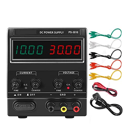 DC Power Supply, 30V 10A Switching Lab Power Supply DC Voltage Regulator Current Stabilizer Adjustable Source Powersupply 60V 5A,Electroplating DIY(Set 2,30V 10A)