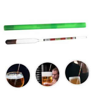 CRILSTYLEO 1pc Sugar Meter Hydrometer for Sugar Scale Hydrometer Triplescale Tester Specific Hydrometer Homebrew Hydrometer Liquid Hydrometer Alcohol Hydrometer Borosilicate Glass