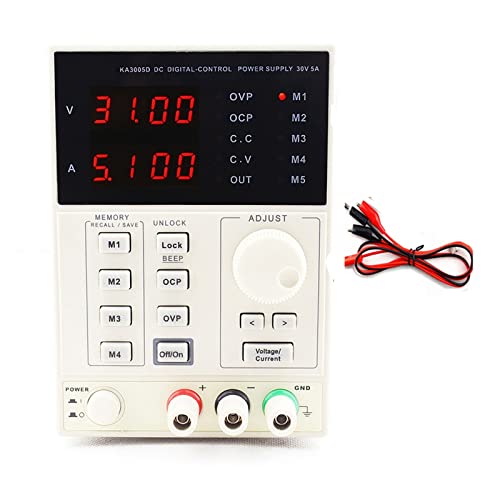 DC Power Supply, High Precision Adjustable Digital DC Power Supply 30V/5A for Scientific Research Service Laboratory 0.01V 0.001A,Electroplating DIY