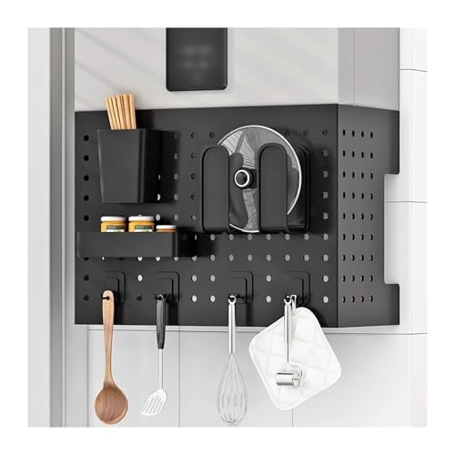 LXBAMKEA Water Heater Pipeline Blocking Plate, Kitchen Pegboard Organizer Kit, Gas Pipe Shielding Cover, Wall Mount Display Panel for Home Office Bathroom Garage, Storage Rack((W x D x H) 35x17x30CM)