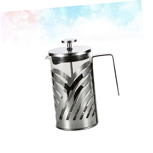 FUNOMOCYA 304 Tea Strainer Machine Espresso Multi-function Coffee Pot Espresso Pot Espresso Ground Coffee Fashion Coffee Pot Coffee Maker Espresso Coffee Filter Pot Silver