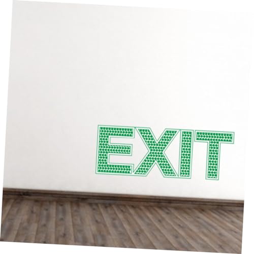 Anneome Exit Sign Sticker Exit Decal Noctilucence Exit Sign Exit Wall Decal Exit Wall Sticker Emergency Door Exit Sign Exit Photoluminescent Signs Stickers Luminous Exit Sign Emblems Green