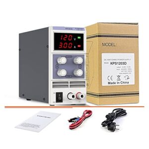 DC Power Supply, Adjustable DC Power Supply 120V 3A LED Digital Lab Bench Power Source Stabilized Power Supply Voltage Regulator Switch,Electroplating DIY