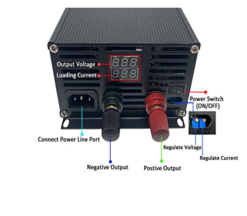 DC Power Supply, Single Output AC to DC 1500W 27V 55a Adjustable for Charging Battery Laboratory 12V Volt Power Supply Unit,Electroplating DIY(15V_1500W)