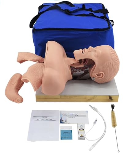 Oral Nasal Intubation Manikin, Advanced Human Tracheal Intubation Training Model Airway Management Practice Mold Teaching Instrument Demonstration Anatomical Structure