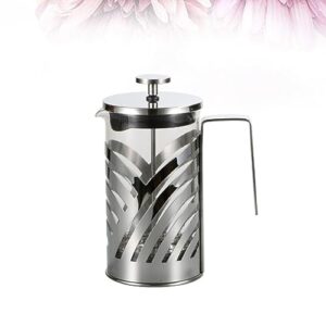 NAMOARLY 304 Coffee Filtration Teapot Machine Espresso Multi-function Coffee Pot Espresso Pot Espresso Ground Coffee Manual Coffee Infuser Concentrated Coffee Filter Teapot Silver