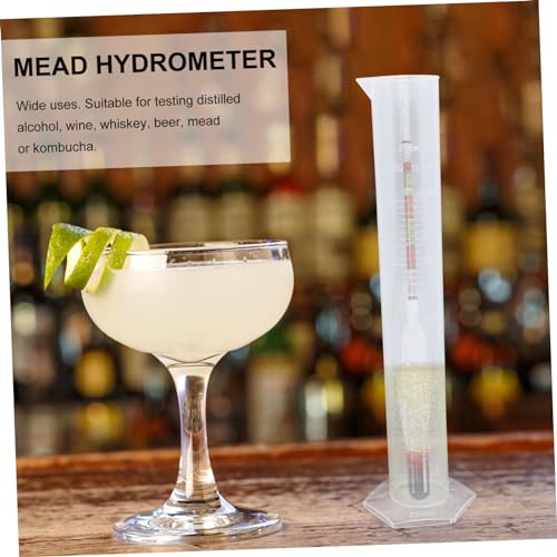 MOLUCKFU 1 Set American Attenuation Meter Proofing Distilled Spirits Beer Brewing Tools Home Brewing Supplies Wine Hydrometer Measuring Cylinder Hydrometer Alcohol Mead Kit Glass