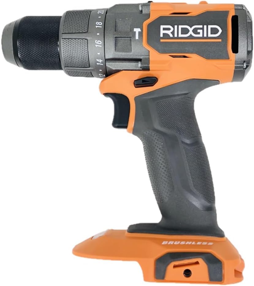 RIDGID 18V Brushless Cordless 1/2 in. Hammer Drill/Driver R86115 (Tool Only) (Renewed)