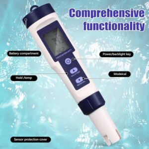 CHILDWEET Water Quality Tester Aquarium Water Tester Salt Tester for Saltwater Pool Handheld Water Tester Water Ph Tester Salt Water Pool Testing Kit Ec Meter Portable Water Tester Plastic