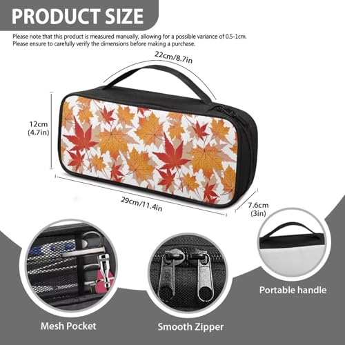 Rnyleeg Fall Stethoscope Carrying Bag for Nurse Portable Medical Stethoscope Accessories Travel Holder Nurse Doctor Essential Maple Leaf Print