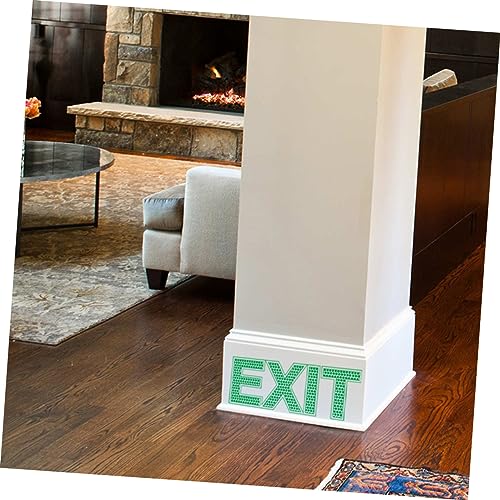 Anneome Exit Sign Sticker Exit Decal Noctilucence Exit Sign Exit Wall Decal Exit Wall Sticker Emergency Door Exit Sign Exit Photoluminescent Signs Stickers Luminous Exit Sign Emblems Green