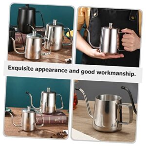 PHENOFICE Coffee Pot Espresso Pot Gooseneck Water Kettle Gooseneck Kettle Stovetop Drip Coffee Maker Kettle Coffee Maker Mini Spout Teapot Stainless Coffee Maker Silver Stainless Steel