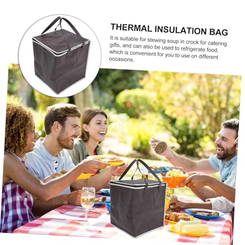 OUNONA Crock Insulated Bag Pizza Bag Bags Transport Bag Insulated Lunch Bag Insulated Tote Bag Insulated Shopping Bag Catering Bag Insulated Picnic Bag Picnic Cool Bag Cloth Coffee