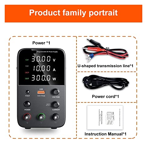 Adjustable DC Power Supply 60V 5A Lab Bench Power Source Stabilized Power Supply Voltage Regulator Switch 120V 30V 10A(WPS1602)