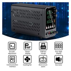 DC Power Supply 30V 10A Lab Programmable Memory Function Adjustable Bench Power Source Voltage Regulator Switch 60V 5A(0-30V 0-5A)