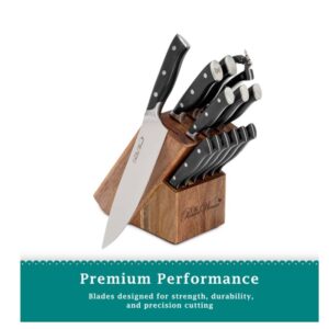 Generic The Pioneer 2 Woman Pioneer Signature 14-Piece Stainless Steel Knife Block Set, Black