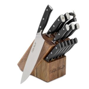 Generic The Pioneer 2 Woman Pioneer Signature 14-Piece Stainless Steel Knife Block Set, Black