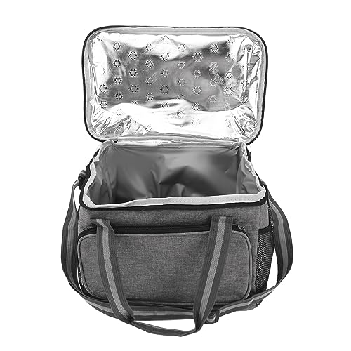 12L Insulated Portable Leakproof Thermal Bag for Camping Travel Picnic Grey