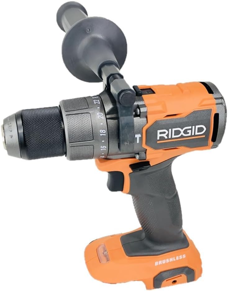 RIDGID 18V Brushless Cordless 1/2 in. Hammer Drill/Driver R86115 (Tool Only) (Renewed)