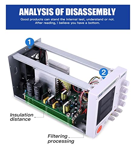 DC Power Supply, Switching DC Power Supply Laboratory Adjustable 30v 10A LCD Screen Bench Power Source Regulator 4-Digit Digital Display,Electroplating DIY(SS-1502)