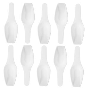 romisbaba 10pcs weighing spoon plastic weighing sample scoop ice scooper popcorn scooper plastic scoop ice scoop plastic ice cube scoop for freezer bin plastic spoons scoop shovel white pp