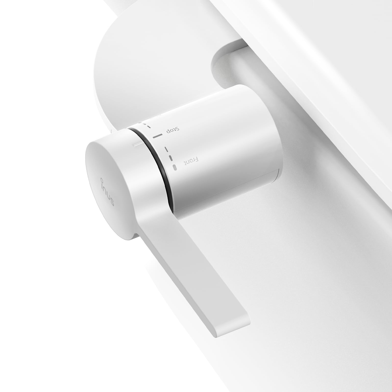 INUS Dual Nozzle Bidet Attachment for Existing Toilets Seat,Slim Non-Electric Bidet Toilet Seat Attachment with Easy-to-Hold Design Control-White Color