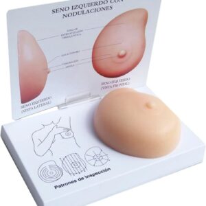 Silicone Breast Model Manikins Medical Teaching Soft Silicone Breast Model Pathological Single Breast Self-Examination Model with Benign Tumor Foreign Body