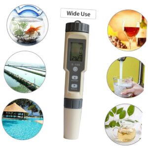 ULTECHNOVO Pen Hydrometer Water Quality Tester Temperature Tester Water Salimeter Salt Meter Salt Water Gravimeter Light Grey