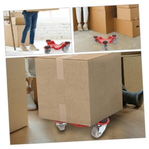 3pcs Moving Artifact Cart Furniture Movers with Wheels Furniture Moving Wheels Furniture Sliders Moving Furniture Tool Furniture Mover's Dolly Appliance Mover Moving Tool Metal Red Gadpiparty