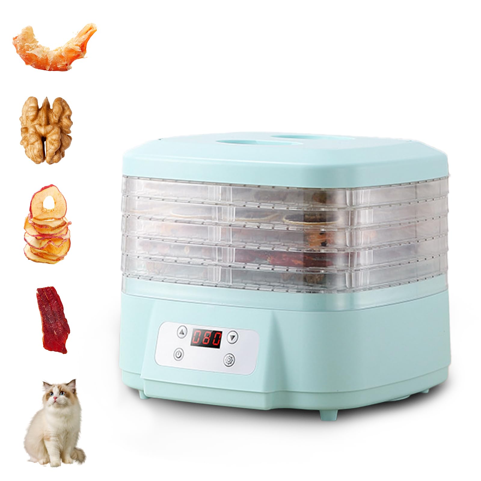 Freeze Dryer Machine for Home for Candy & Snacks 360° Airflow Food Dehydrator Machine With 6 Trays Food Freeze Dryer Machine for Home Freeze Dried Machine Candy For Beef Fruits