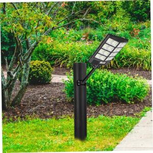 Mipcase 1 Set Solar Street Light Bracket Light Supplies Street Light Support Solar Spot Light Pole Light Mount Light Poles Solar Spotlight Support Pole Lamp Supply Black Galvanized Steel