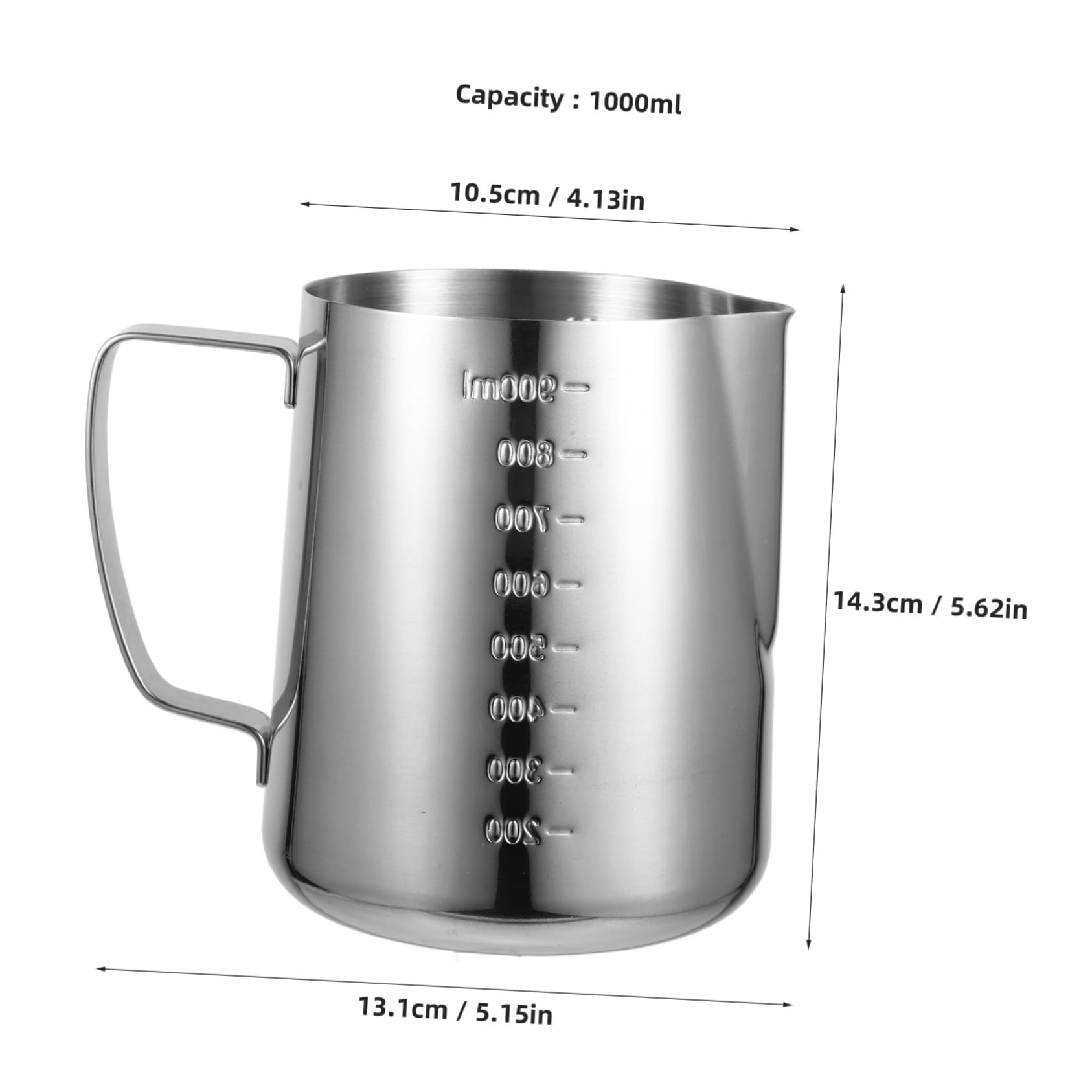 VOSAREA 1 Set Pull Cup Frothing Cup Bottle Cappuccino Tea Espresso Steaming Cup Espresso Milk Pitcher Coffee Creamer Pourer Milk Frother Cup Expresso Shots Cup Stainless Steel