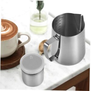 VOSAREA 1 Set Pull Cup Frothing Cup Bottle Cappuccino Tea Espresso Steaming Cup Espresso Milk Pitcher Coffee Creamer Pourer Milk Frother Cup Expresso Shots Cup Stainless Steel