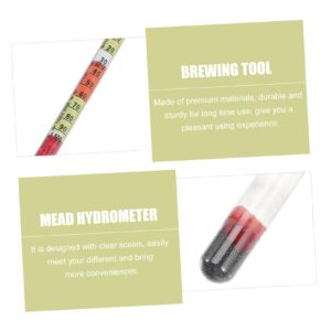 FELTECHELECTR 1 Set American Attenuation Meter Brewing Hydrometer Tester Brewing Tool Wine Makin Measuring Cylinder Hydrometer Test Jar Triple Scale Hydrometer Mead Hydrometer Plastic