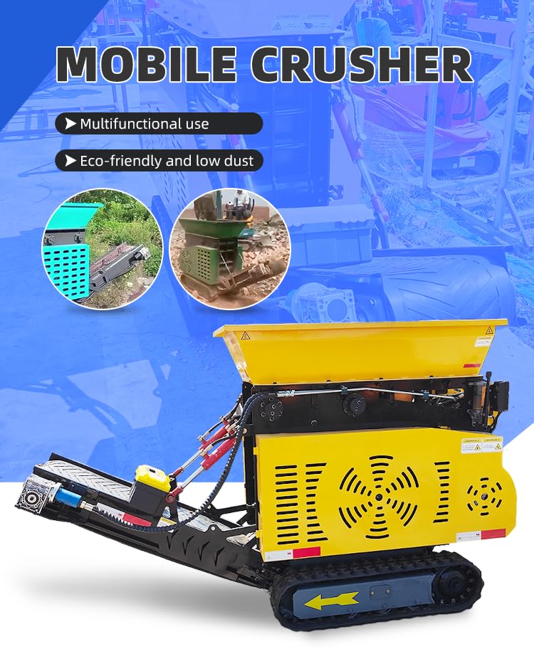 Mini Mobile Jaw Crusher with Belt Conveyor - Portable Small Stone Crusher