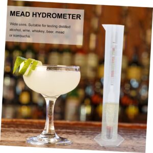 FELTECHELECTR 1 Set American Attenuation Meter Brewing Hydrometer Tester Brewing Tool Wine Makin Measuring Cylinder Hydrometer Test Jar Triple Scale Hydrometer Mead Hydrometer Plastic