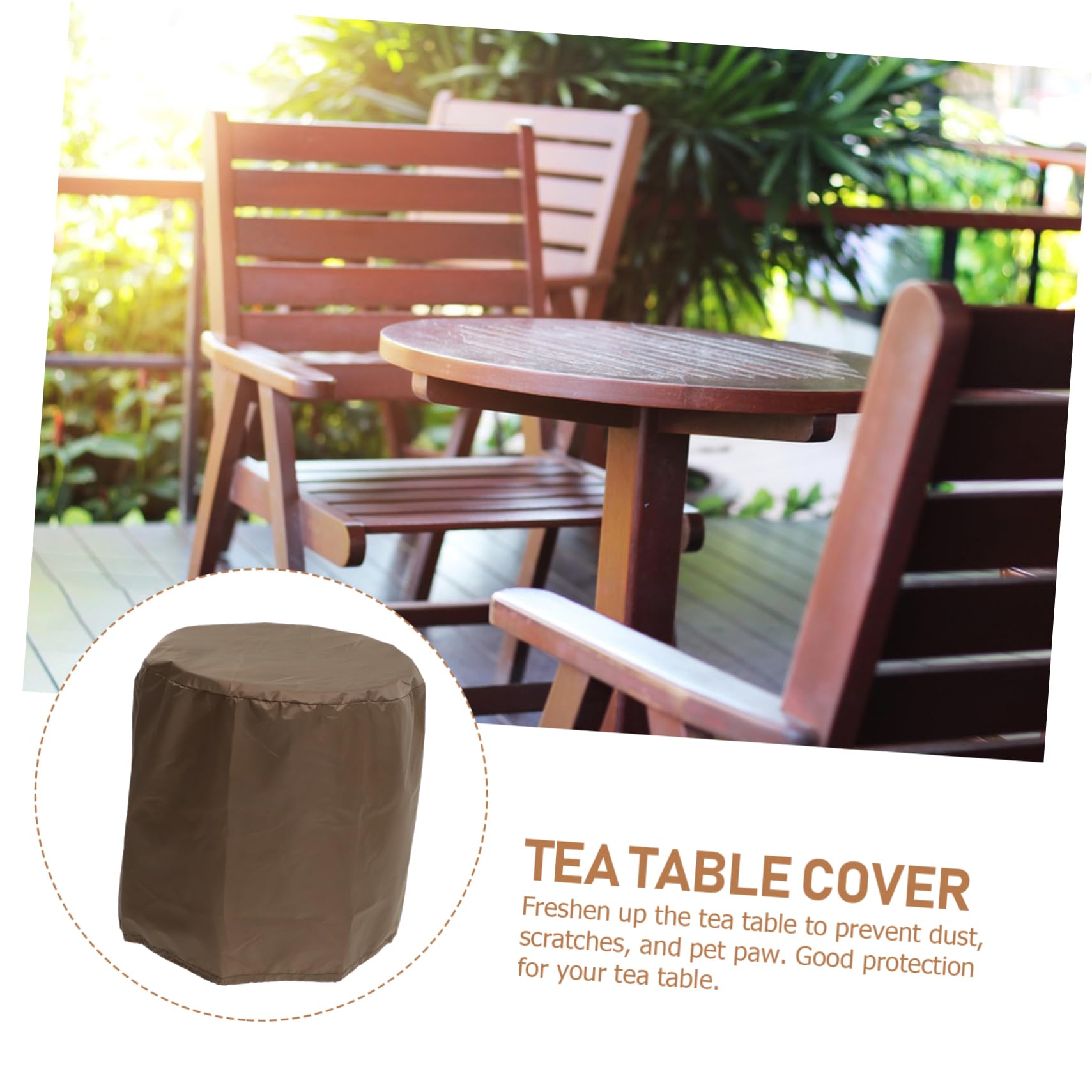 CAXUSD Furniture Dust Cover Furniture Protective Cover Tea Table Cover Patio Chair Covers for Outdoor Furniture Garden Furniture Cover 190 Silver Coated Polyester Taffeta Coffee