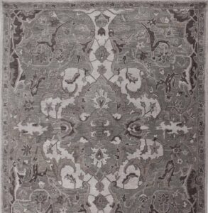 pb nolan grey color traditional oriental style handmade tufted 100% woolen area rugs & carpet living room bedroom (5'x8' feet)