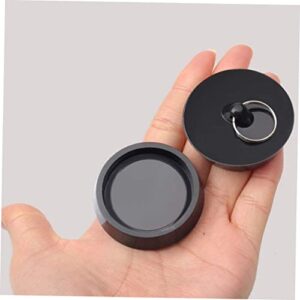 CAXUSD 4pcs Rubber Sealing Cap Suction Sink Stopper Sink Strainer Plug Drain Bath Plug Bathtub Plug Kitchen Sink Stopper Bathtub Drain Cover Bathtub Stopper Shower Stopper PVC Black