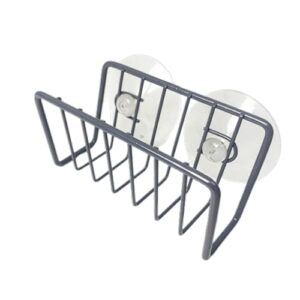 XPBEW Kitchen Sink Drain Rack Hollow Draining Holder Metal Wrought Iron Shelf for Bath Dishwashing Cloth Soap Collection