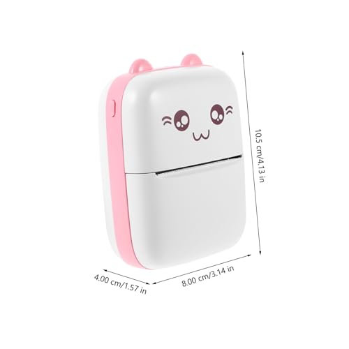 TOGEVAL 1 Set Sticker Printer Printing Tool Pocket Photo Printer Small Printing Machine Wrong Question Printer Mini Phone Printer Label Printer Portable Printer Small Abs Pink