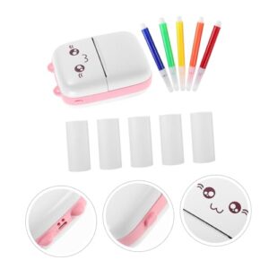 GETAJGHSD 1 Set Sticker Printer Label Printer Pocket Label Printer Wrong Question Printer Small Printing Tool Portable Printer Mini Label Printer Label Printer Machine Paper Pink