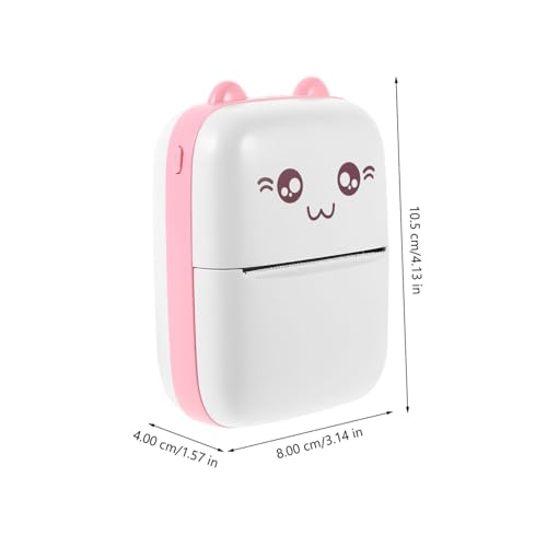 GETAJGHSD 1 Set Sticker Printer Label Printer Pocket Label Printer Wrong Question Printer Small Printing Tool Portable Printer Mini Label Printer Label Printer Machine Paper Pink