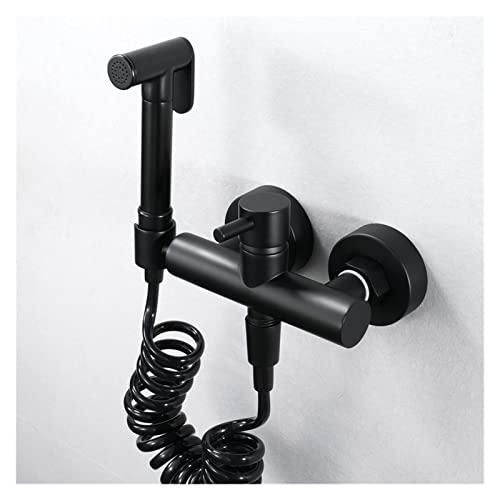 UERVPS Bathroom Hand Shower Bidet Toilet Black Brass Toilet Shower Roll Bidet Bathroom Bidet Spray Faucet Bathroom Shower Drencher