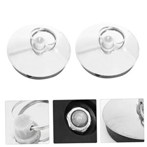 WOONEKY 9 Pcs Sink Stopper Hard Case with Foam Tub Drain Plug Tub Accessories for Water Stopper Garbage Drain Stopper Bath Drain Stopper Bathtub Accessories Bathtub Plug Rubber Silver