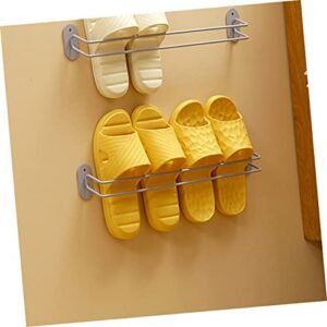 SOESFOUFU 1pc Shoe Storage Rack Slipper Wall Rack Towel Rod for Bathroom Towel Storage Rack Bath Towel Bar Wall Shoe Rack Kitchen Towel Bar Shoe Organizer Shelf Door Rack Blue Carbon Steel