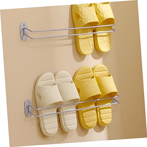 SOESFOUFU 1pc Shoe Storage Rack Slipper Wall Rack Towel Rod for Bathroom Towel Storage Rack Bath Towel Bar Wall Shoe Rack Kitchen Towel Bar Shoe Organizer Shelf Door Rack Blue Carbon Steel